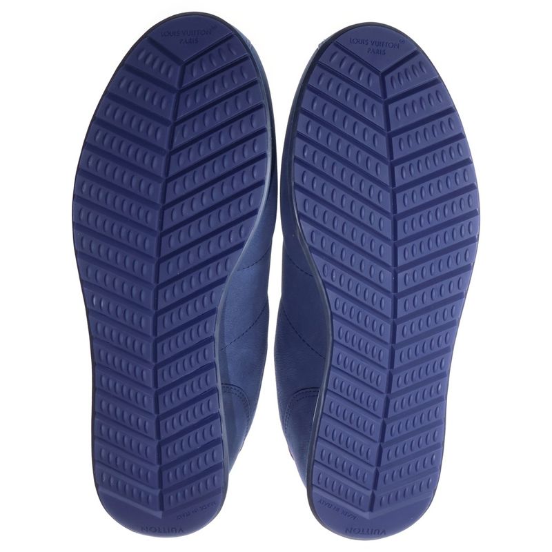Louis Vuitton LV Buttersoft Suede Leather Low Cut Sneakers Navy