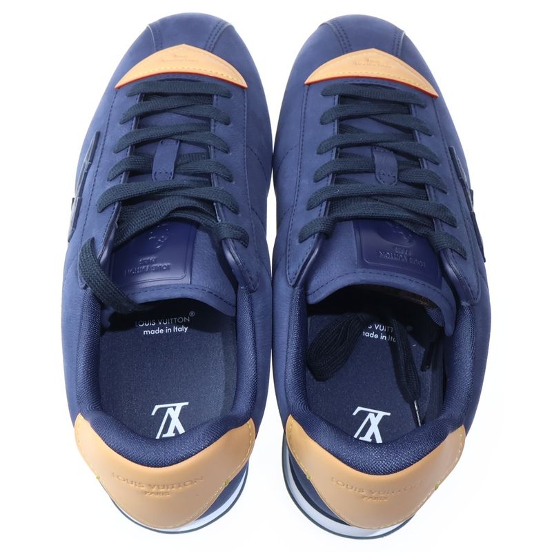 Louis Vuitton LV Buttersoft Suede Leather Low Cut Sneakers Navy