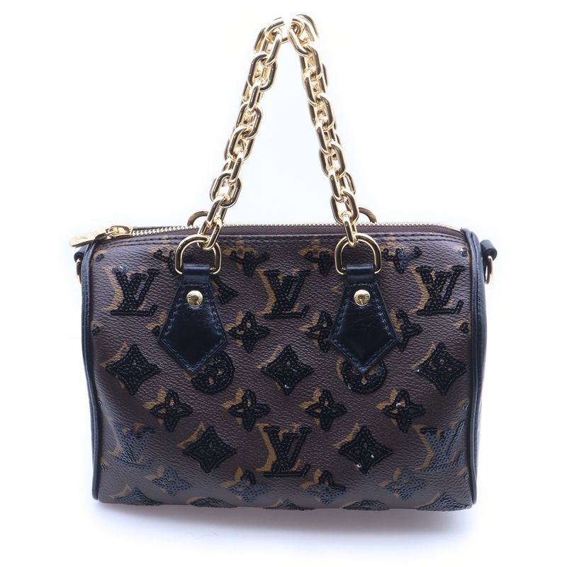 Louis Vuitton Monogram Sequin Speedy Bandouliere 20 Handbag