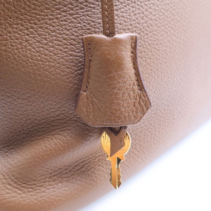 Hermes Bolide 31 Halzan Taurillon Handbag Gold