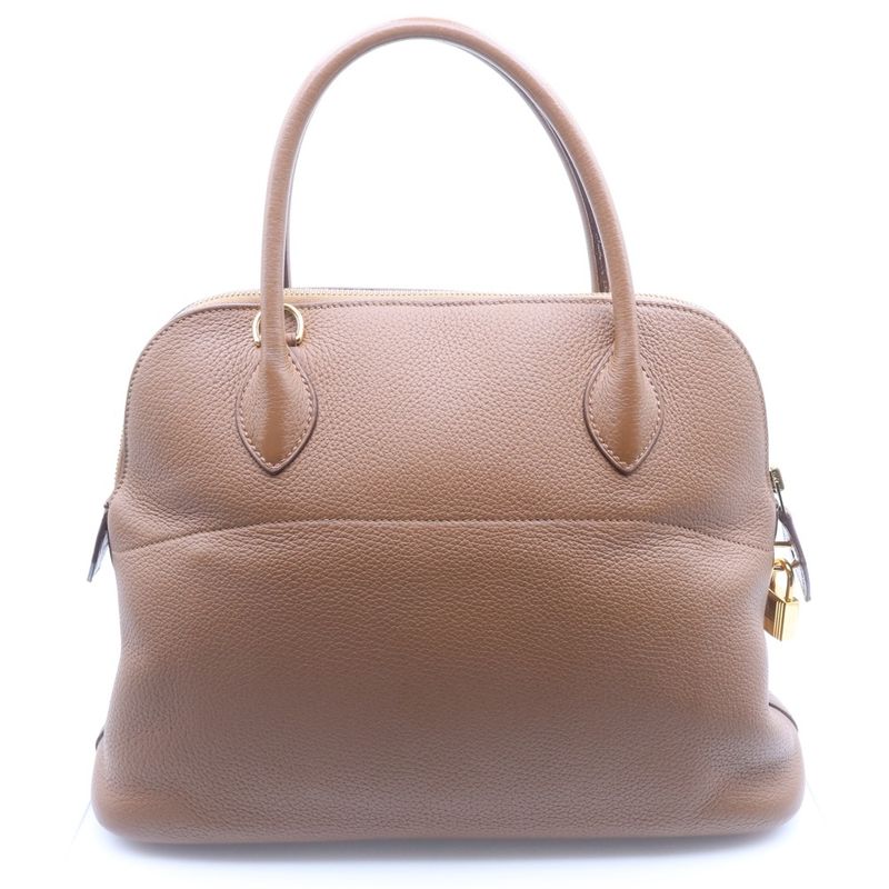 Hermes Bolide 31 Halzan Taurillon Handbag Gold