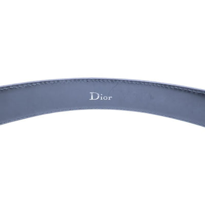 Dior Homme Shiny Metal D Buckle Leather Belt Black