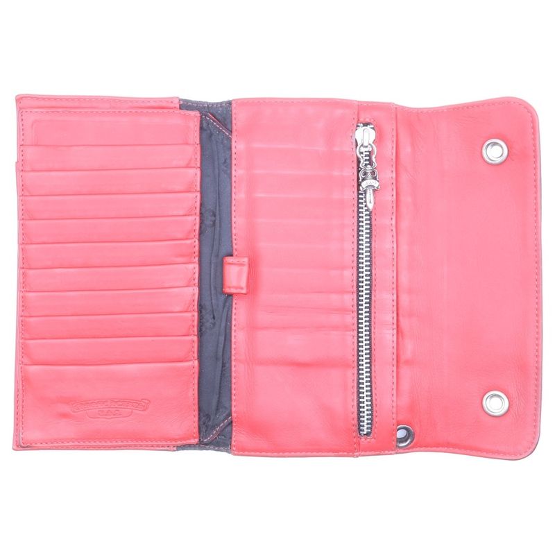 Chrome Hearts Wave Leather Wallet Khaki