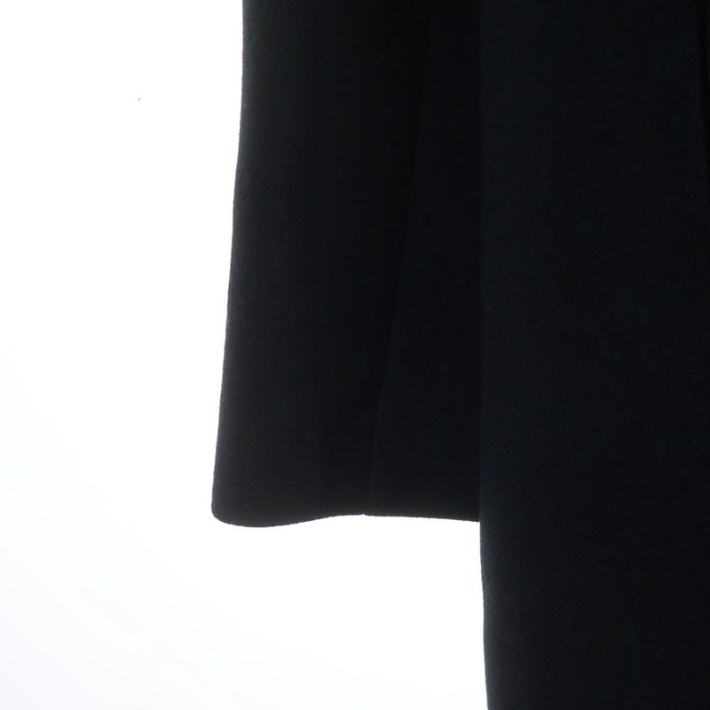 Saint Laurent Paris Velvet Contrast Lapeltier Star Coat Navy
