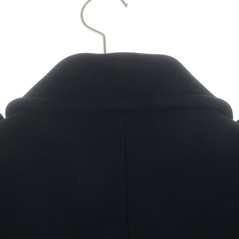 Saint Laurent Paris Melton Pea Coat Navy
