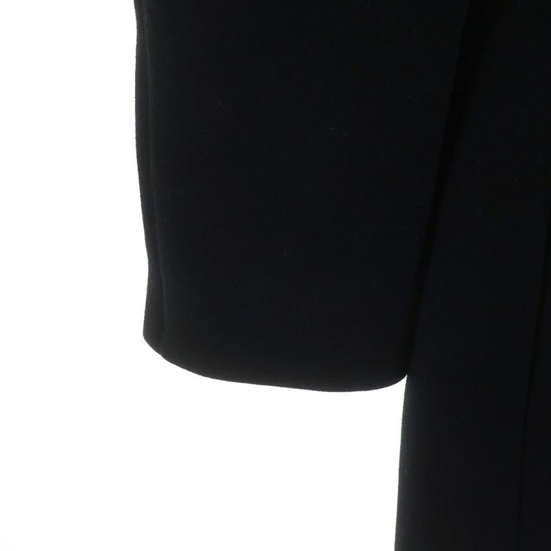 Saint Laurent Paris Melton Pea Coat Navy