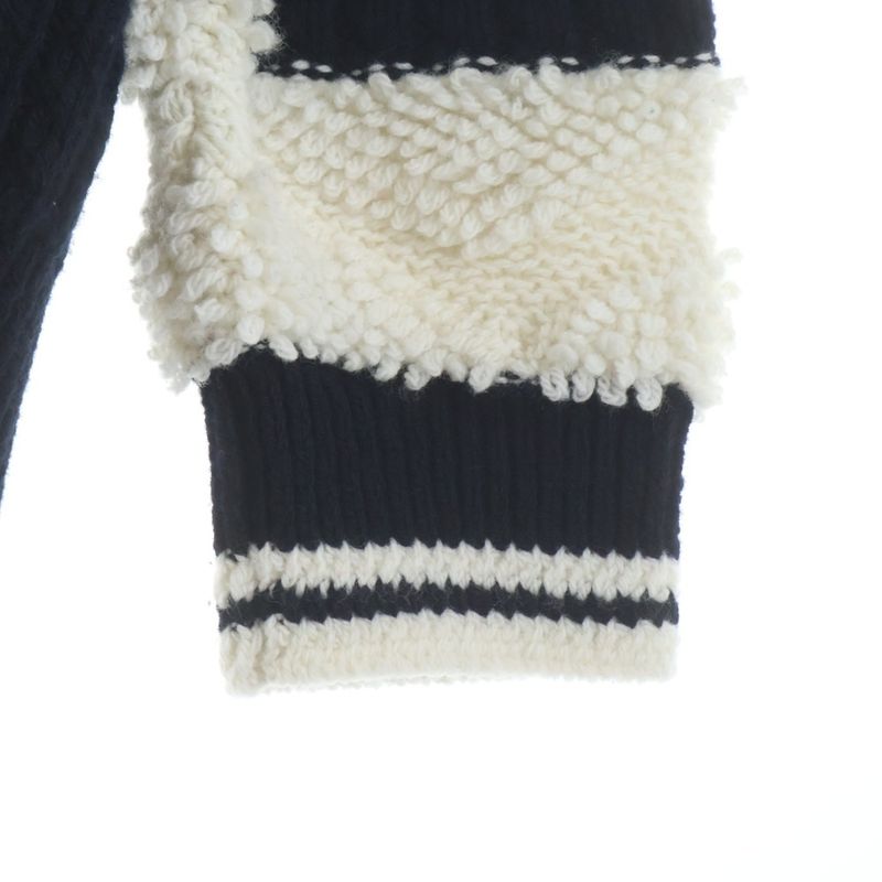Chanel Coco Neige Wool Knit Sweater Navy