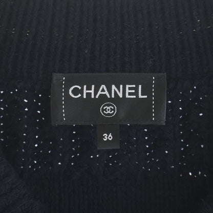 Chanel Coco Neige Wool Knit Sweater Navy