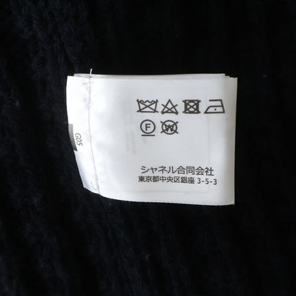 Chanel Coco Neige Wool Knit Sweater Navy