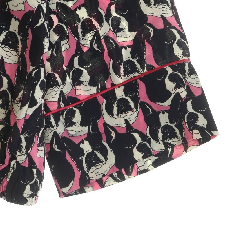 Gucci Silk Bulldog Shirt Long Sleeve Black