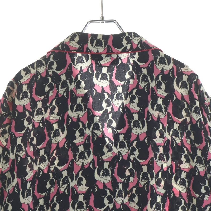 Gucci Silk Bulldog Shirt Long Sleeve Black