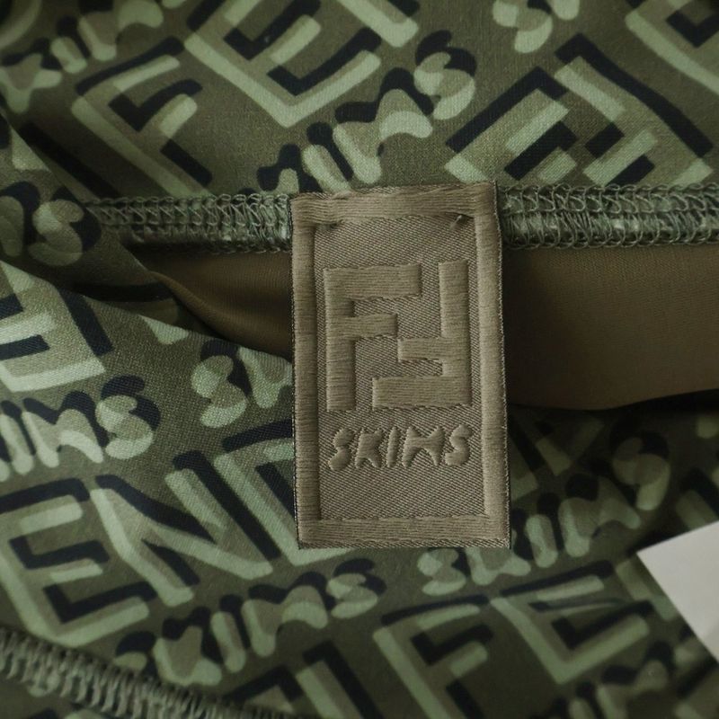 Fendi Shorts All Over Pattern Khaki Agnt