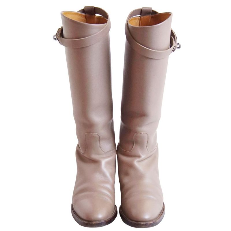 Hermes Long Boots Jumping Kelly Leather