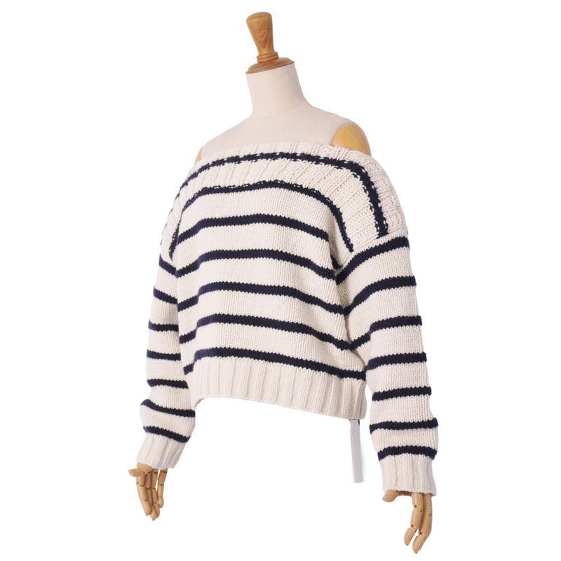Celine Knit Sweater Border Off