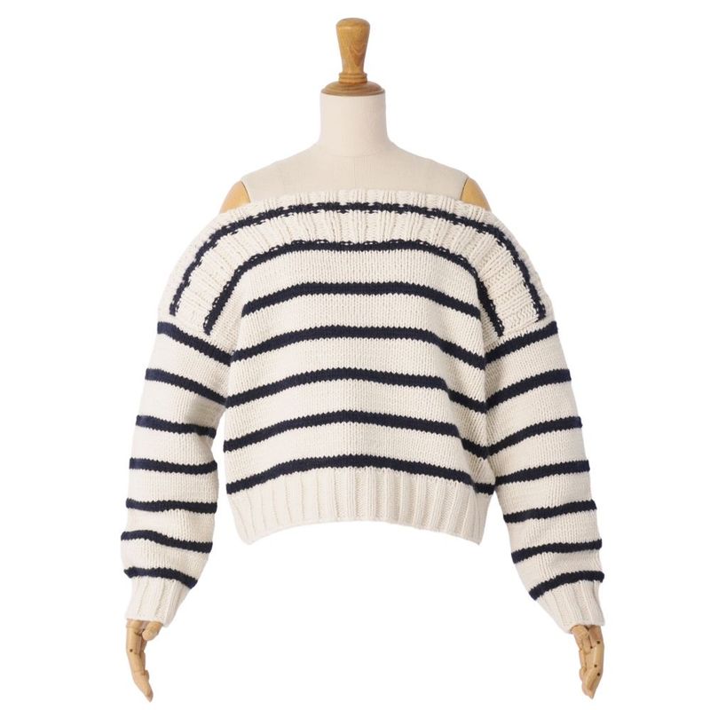 Celine Knit Sweater Border Off