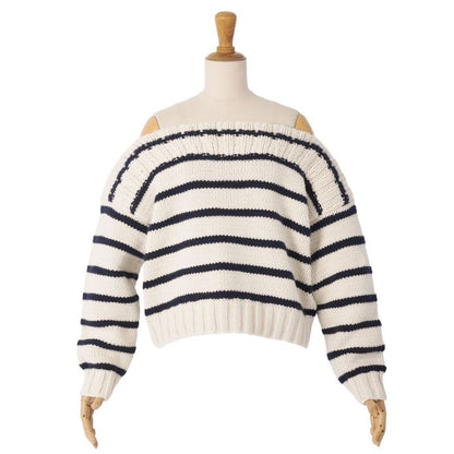 Celine Knit Sweater Border Off