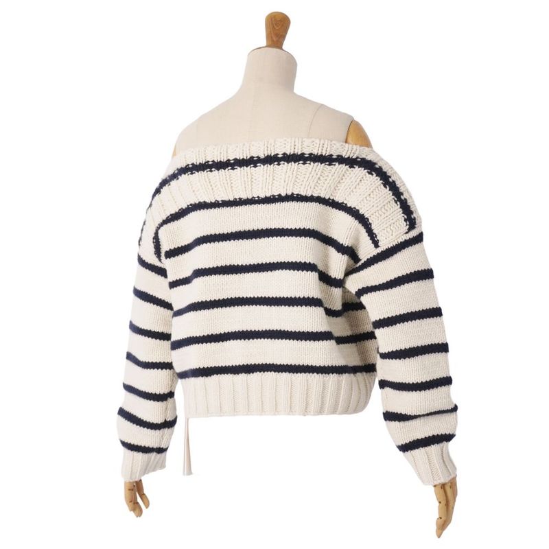 Celine Knit Sweater Border Off