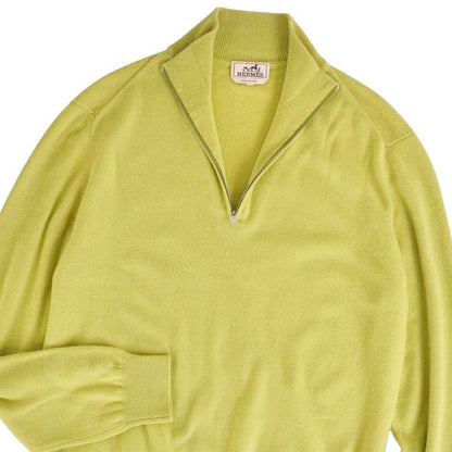 Hermes Knit Sweater Half Zip Long Sleeves