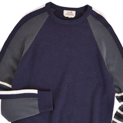 Hermes Knit Sweater Long Sleeve Wool Coat