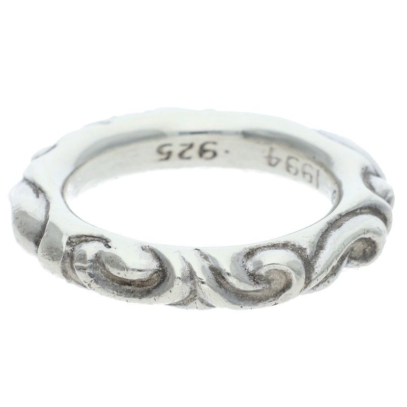 Chrome Hearts Scrl Band Scroll Silver Ring