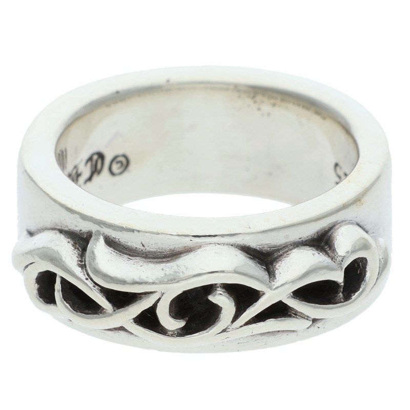 Chrome Hearts Dbl Narrow Vine Band Double Silver Ring