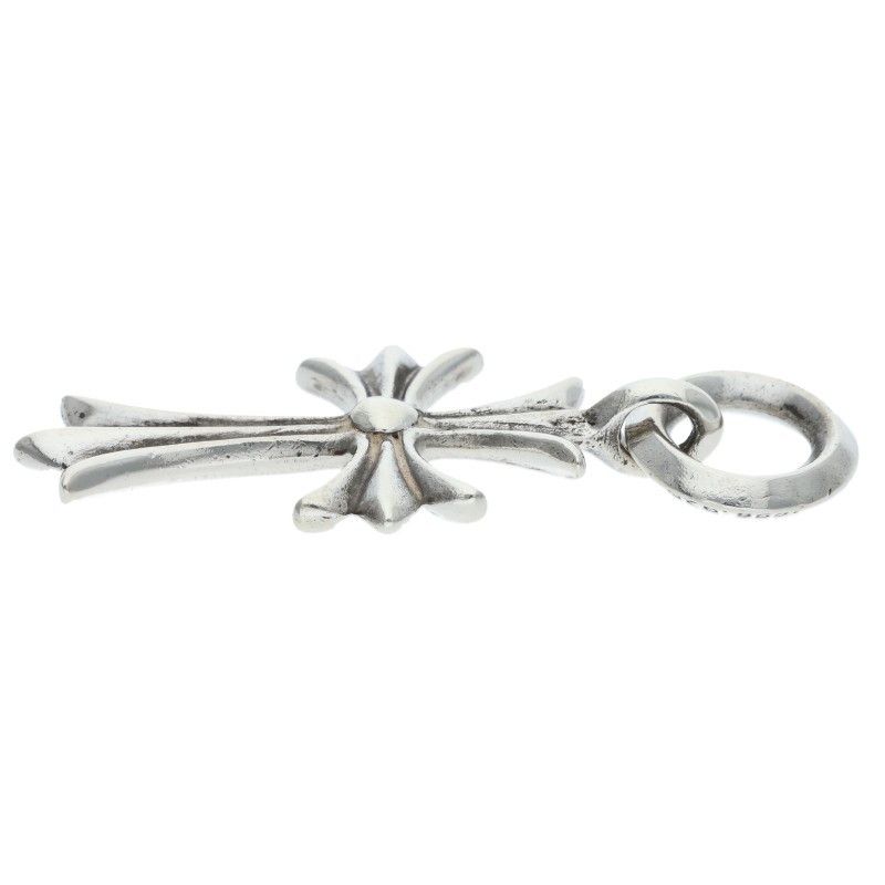 Chrome Hearts Tiny CH Cross Charm Silver Necklace Top