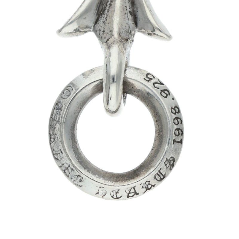 Chrome Hearts Tiny CH Cross Charm Silver Necklace Top
