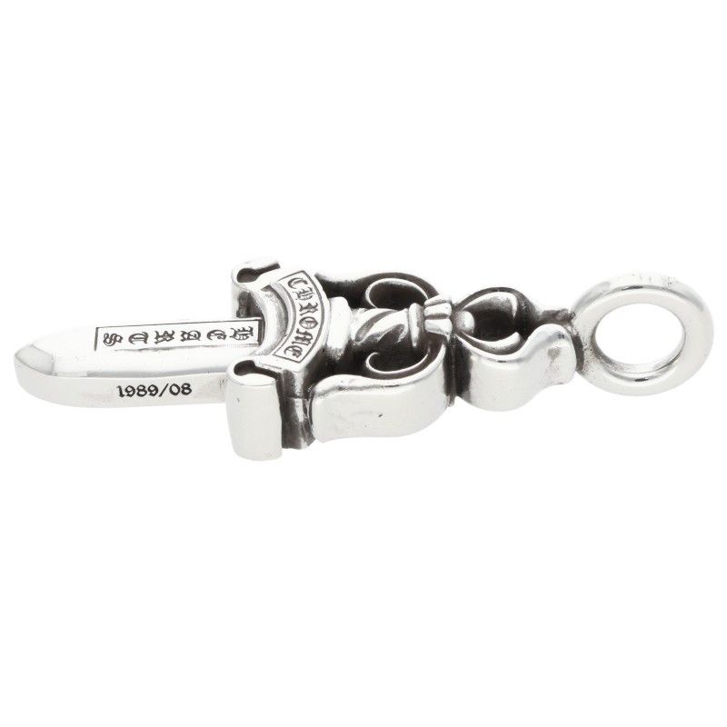 Chrome Hearts Double Dagger Pendant Silver Necklace