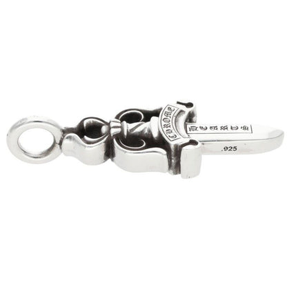 Chrome Hearts Double Dagger Pendant Silver Necklace