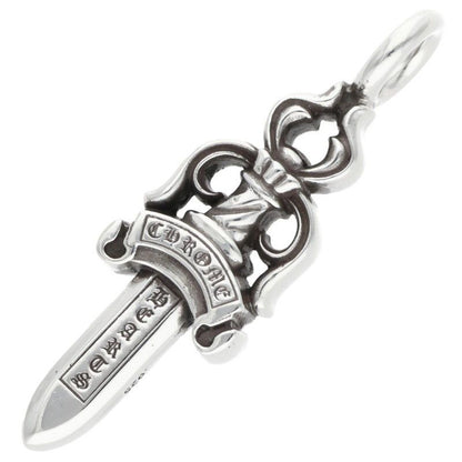 Chrome Hearts Double Dagger Pendant Silver Necklace