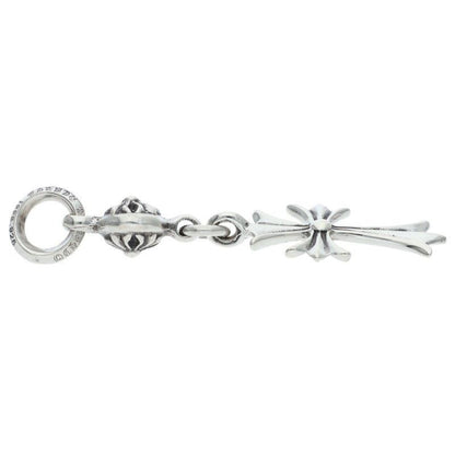Chrome Hearts Tny CH Crs 1 Ball Tiny Ch Cross Charm Silver Necklace Top