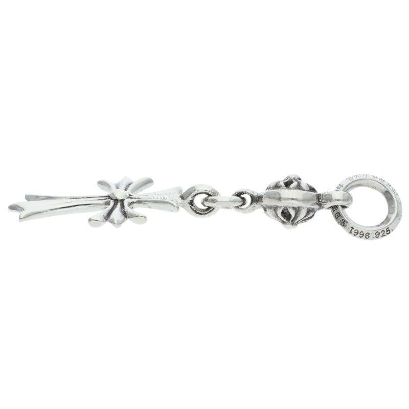 Chrome Hearts Tny CH Crs 1 Ball Tiny Ch Cross Charm Silver Necklace Top