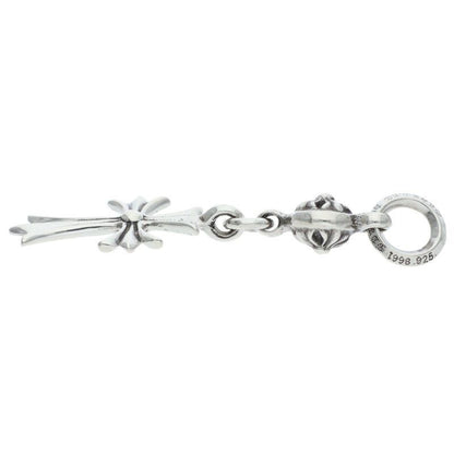 Chrome Hearts Tny CH Crs 1 Ball Tiny Ch Cross Charm Silver Necklace Top