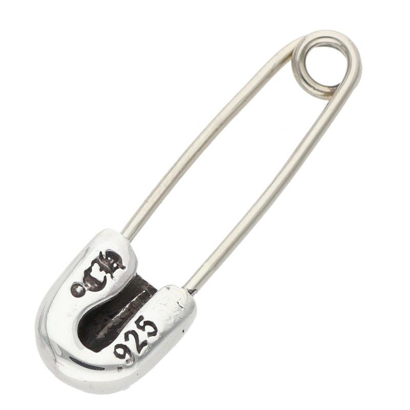 Chrome Hearts Safety Pin SM Small Pin 1 Diamond Silver Necklace Top