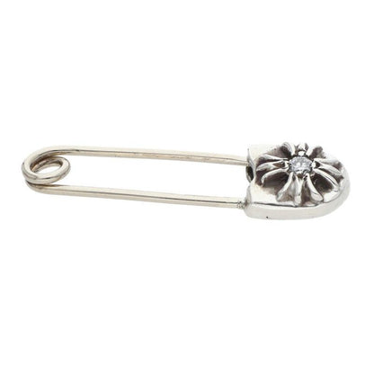 Chrome Hearts Safety Pin SM Small Pin 1 Diamond Silver Necklace Top