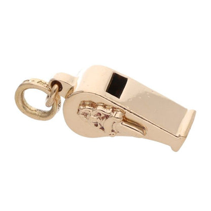 Chrome Hearts 22k Whistle Tny Dagger Tiny Charm Gold Necklace Top