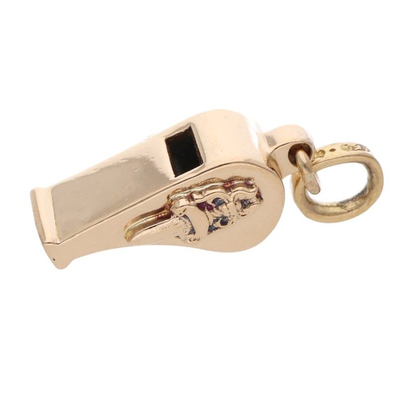 Chrome Hearts 22k Whistle Tny Dagger Tiny Charm Gold Necklace Top