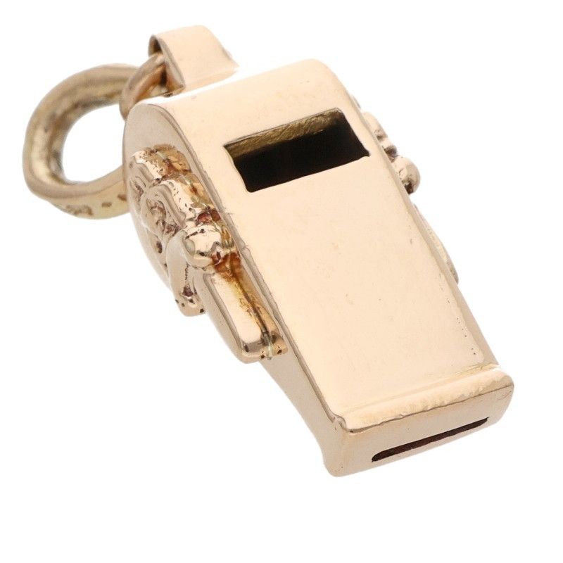 Chrome Hearts 22k Whistle Tny Dagger Tiny Charm Gold Necklace Top