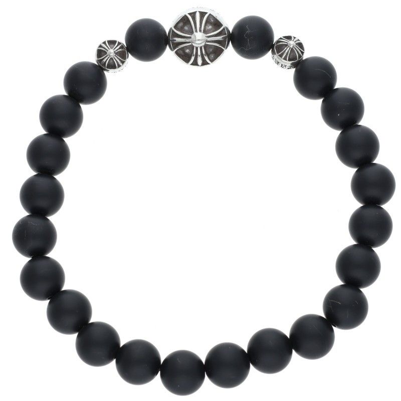 Chrome Hearts 8 mm Bead Bracelet MM Black