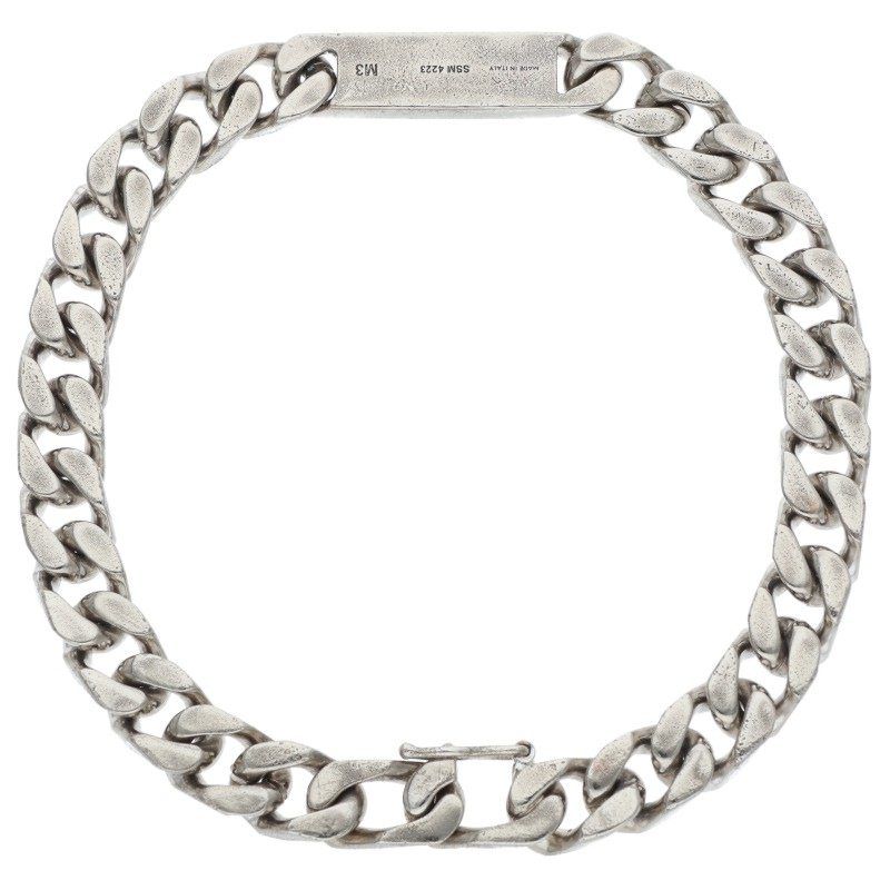Celine Rhodium Finish Gourmet Chain Bracelet M3