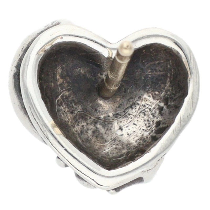 Chrome Hearts Stud Heart Silver Earrings