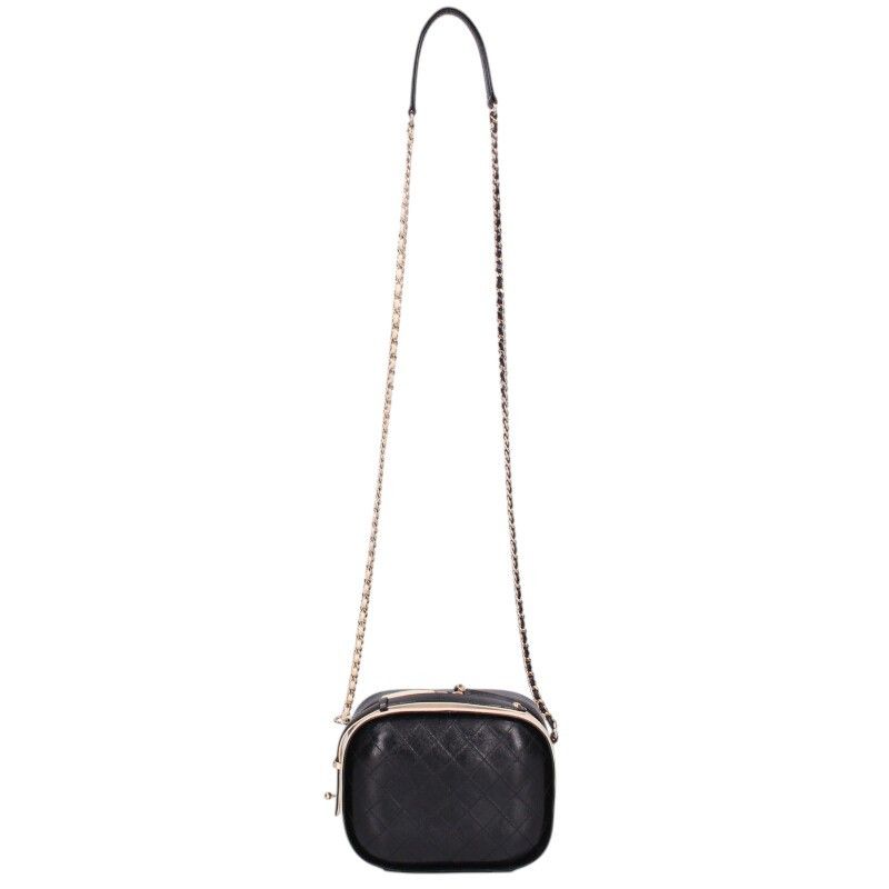 Chanel Vanity Quilted CC Logo Charm Chain Shoulder Bag