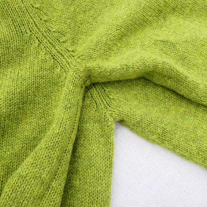 Gucci Logo Embroidery Wool Sweater Green Long Sleeve Knit