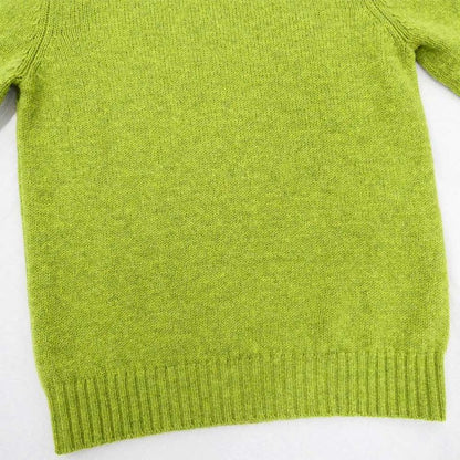 Gucci Logo Embroidery Wool Sweater Green Long Sleeve Knit