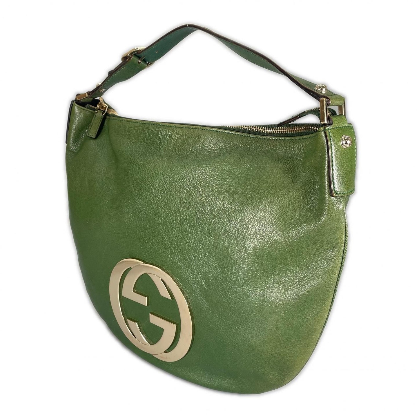 Gucci Blondie Hobo Shoulder Bag Leather Green — view 2