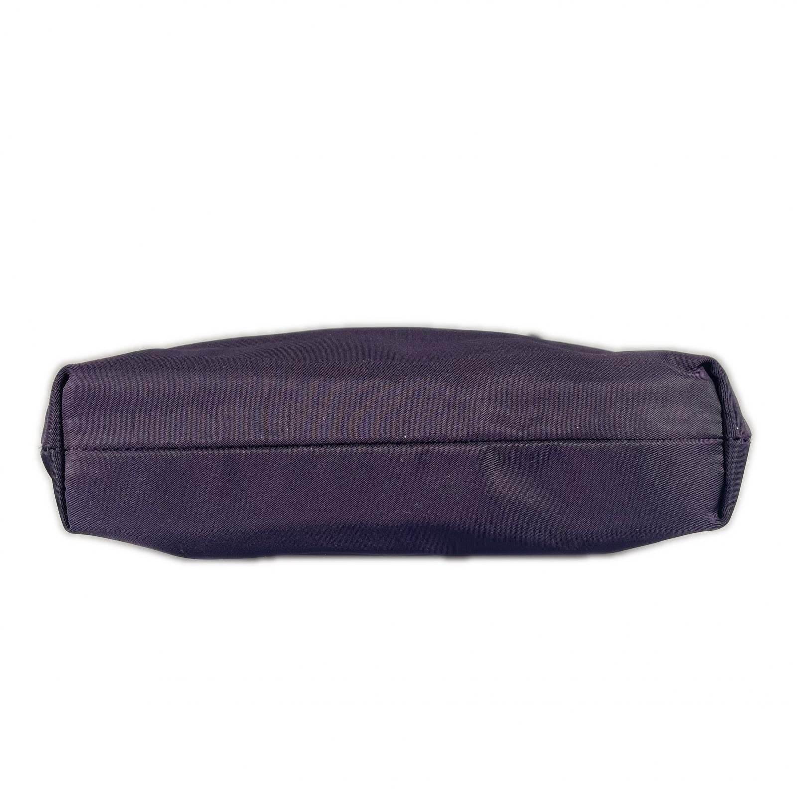 Prada Triangle Logo Handbag Nylon Purple — view 4