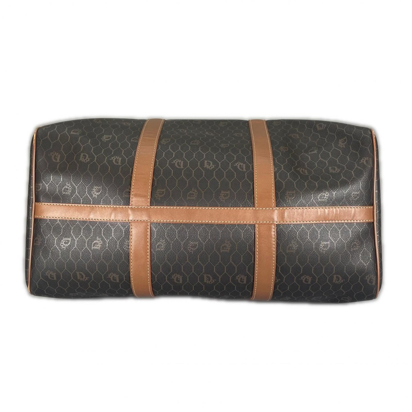 Dior Honeycomb 45 Boston Bag Leather Brown — view 4