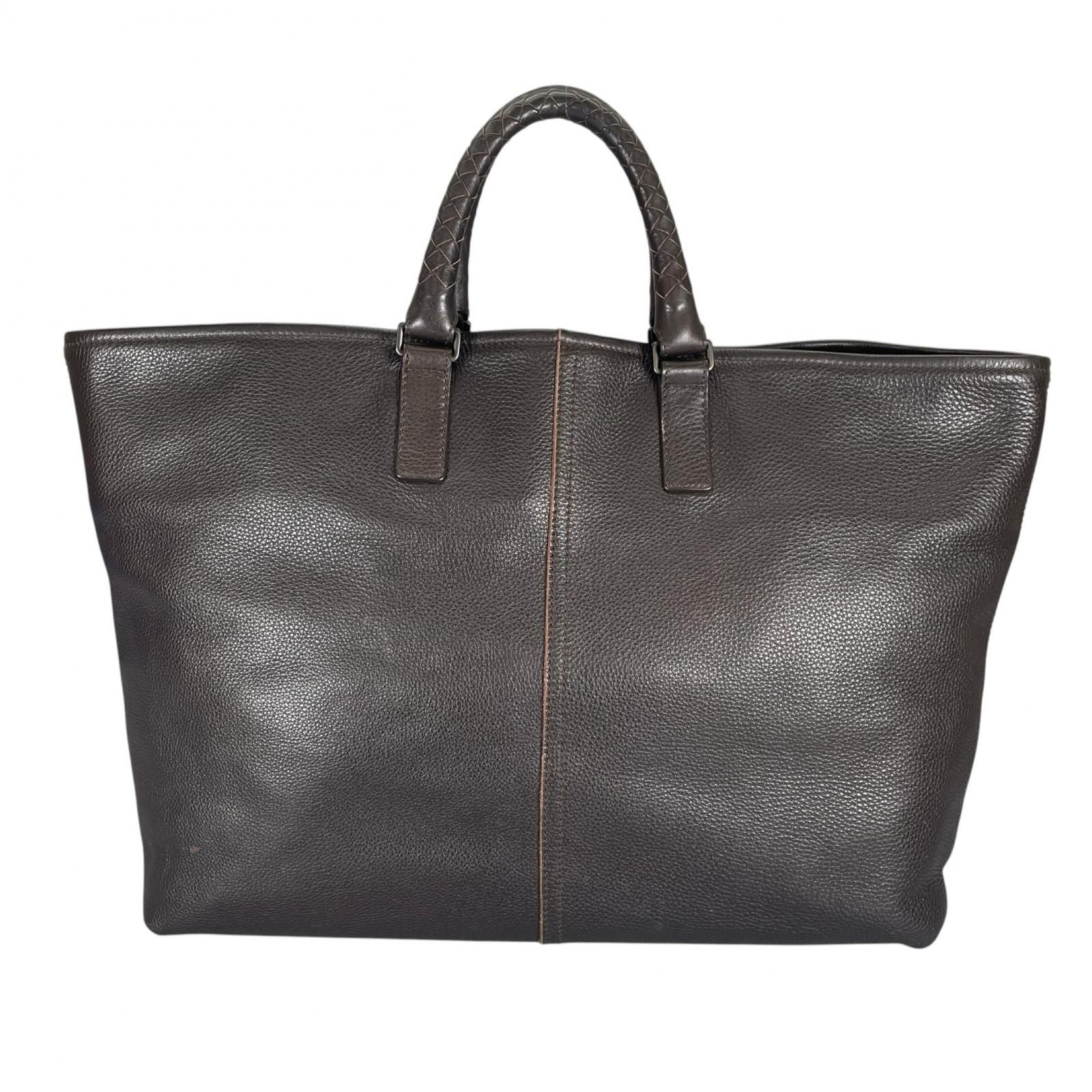 Bottega Veneta Intrecciato Tote Bag Leather Brown