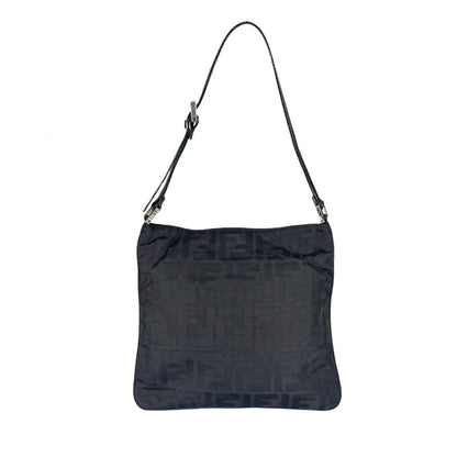Fendi Zucca Handbag Nylon Black
