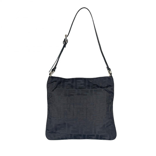 Fendi Zucca Handbag Nylon Black